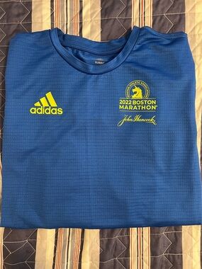 adidas men's 2022 Boston Marathon runners shirt
